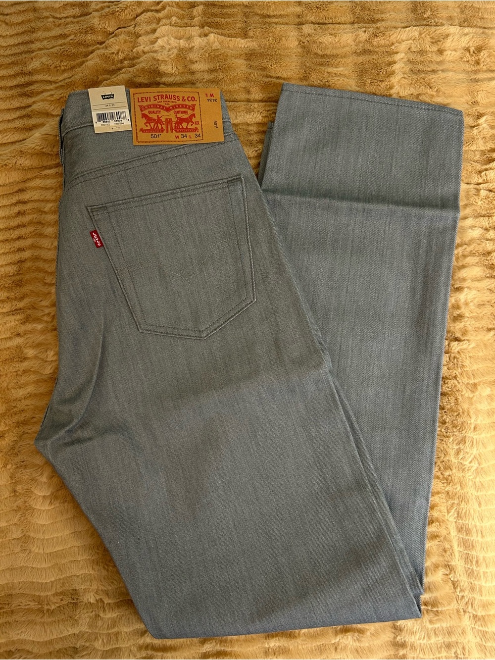 Levi's Men's Light Gray Straight Jeans